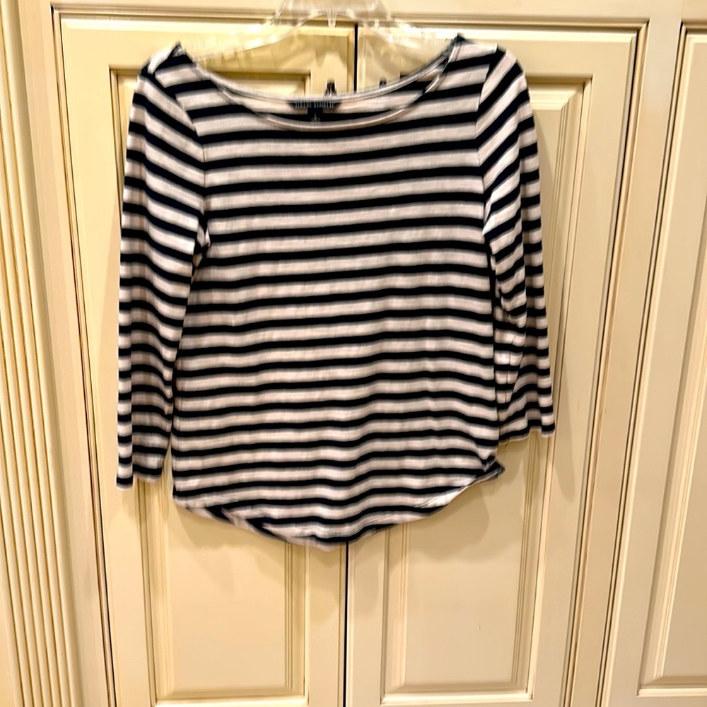 Striped 100% cotton long sled top